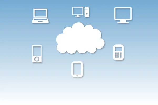 Cloud computing graphic with icons — Stock Photo, Image