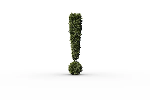 Exclamation mark made of leaves — Stock Photo, Image