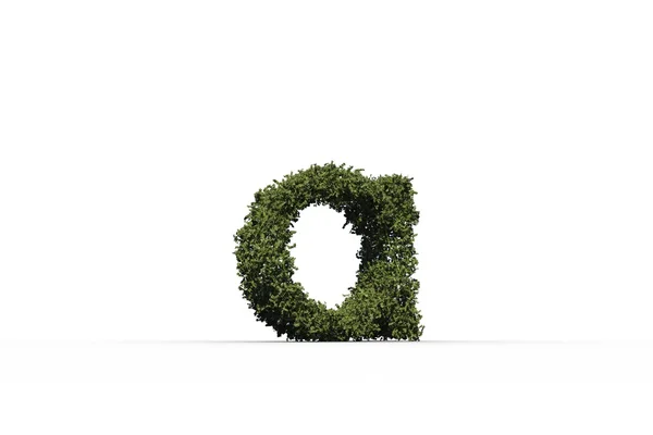 Lower case letter a made of leaves — Stock Photo, Image