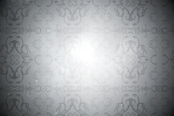 Elegant patroon behang in grijstinten — Stockfoto
