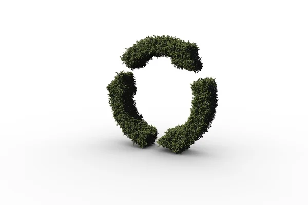 Recycling symbol made of leaves — Stock Photo, Image