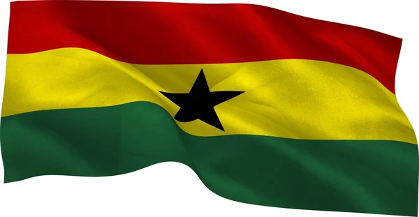 Ghana-Nationalflagge — Stockfoto