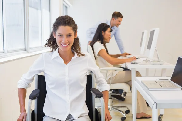 Businesswoman in wheelchair — Stock Photo, Image