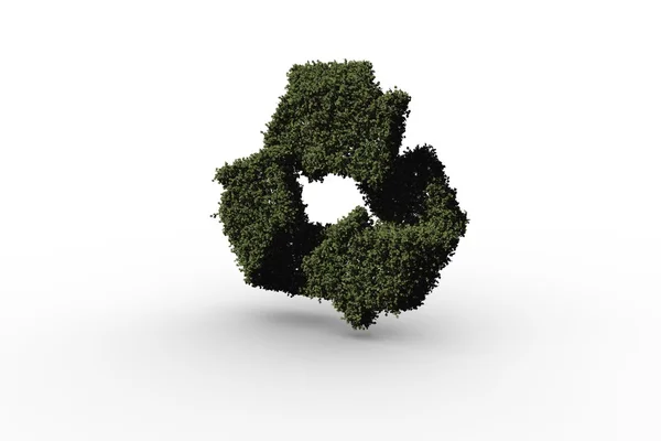 Recycling symbol made of leaves — Stock Photo, Image