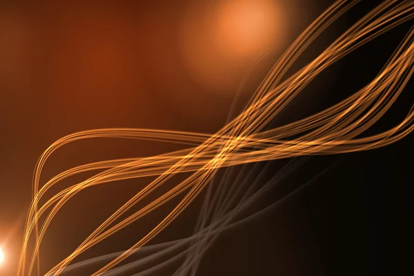 Curved laser light design in orange — Stock Photo, Image