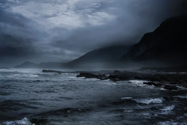 Stormachtig weer op de zee — Stockfoto