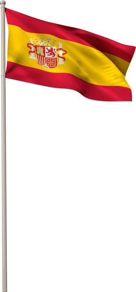 Nationale vlag van Spanje — Stockfoto