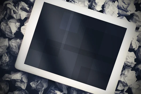 Tablet pc met blauw scherm — Stockfoto