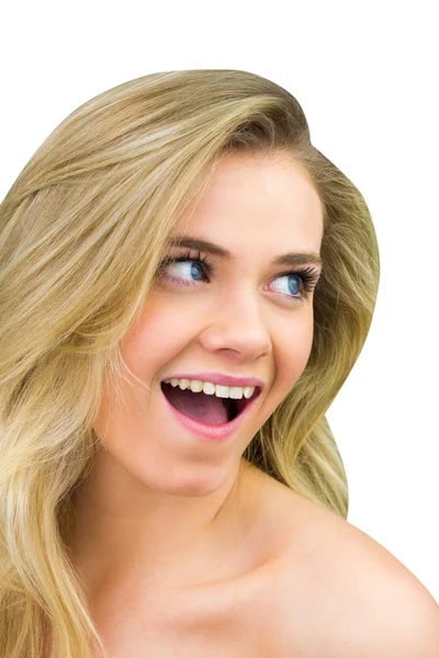 Smiling blonde natural beauty — Stock Photo, Image