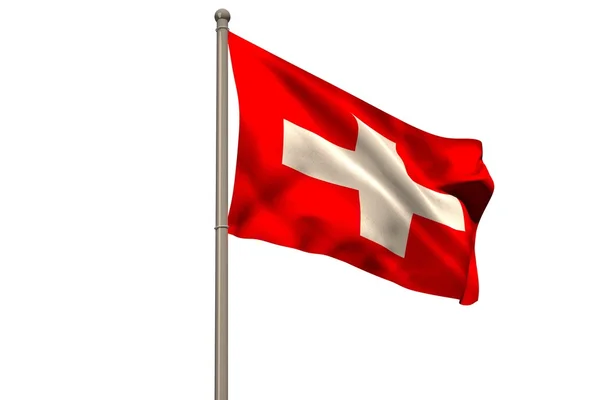 İsviçre Ulusal Bayrağı — Stok fotoğraf