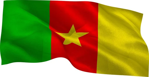 Cameroon national flag — Stock Photo, Image