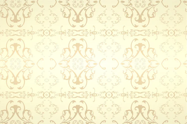 Elegant patterned wallpaper in cream tones — Stock Photo, Image