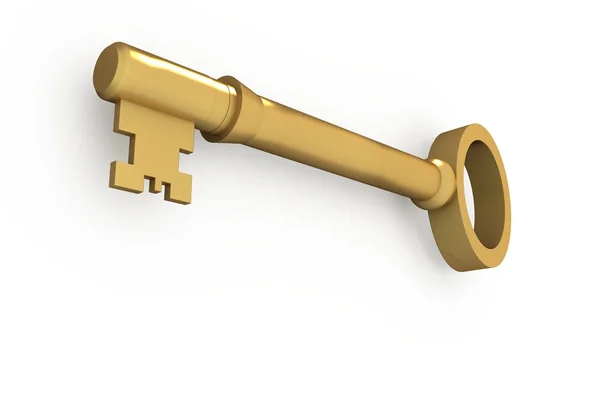 Lesklý Zlatý klíč — Stock fotografie