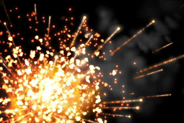 Bright firework design on black — Stock Photo, Image