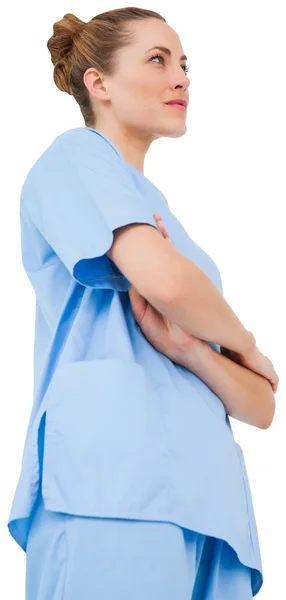 Pretty surgeon with arms crossed — Stock Photo, Image