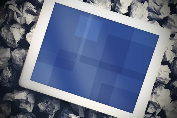 Tablet-PC mit blauem Bildschirm — Stockfoto