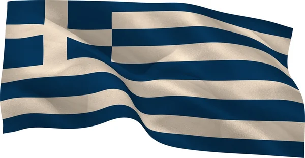 Griekse nationale vlag — Stockfoto