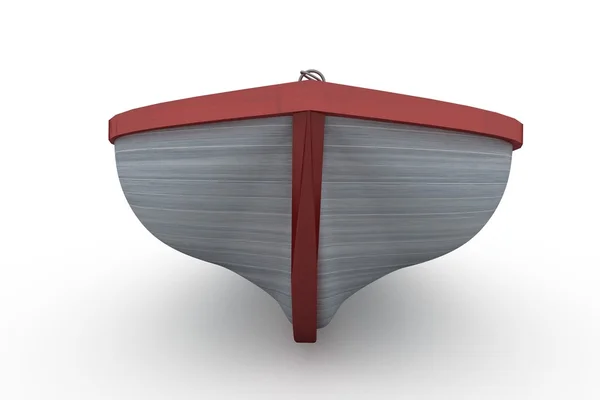 Rot und weiß bemaltes Boot — Stockfoto
