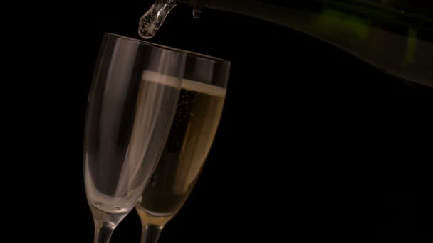 Zalewanie flety szampana — Wideo stockowe