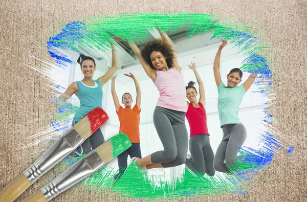 Fitness class at the gym — Stock Photo, Image
