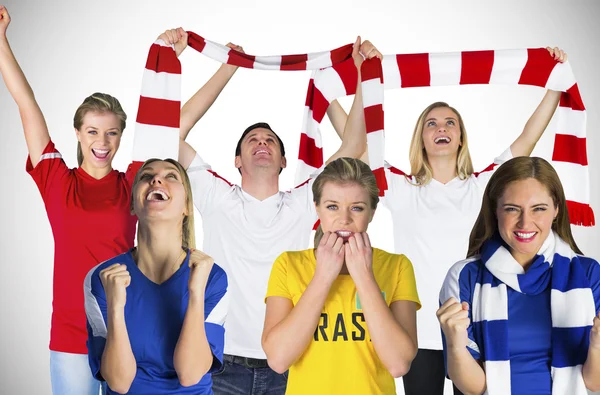 Composite image of football fans — Stock Photo, Image