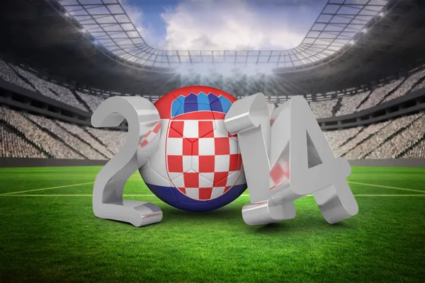 Composite image of croatia world cup 2014 message — Stock Photo, Image