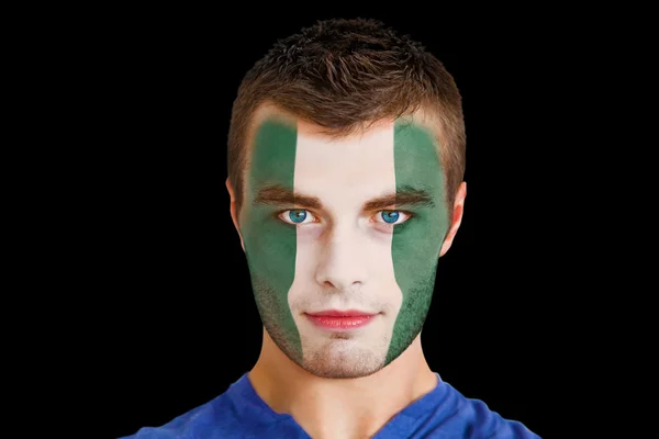 Nigeria-Fan mit Facepaint — Stockfoto