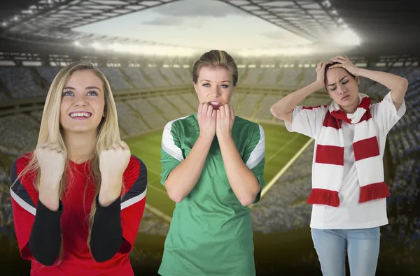 Various football fans — Stock Photo, Image