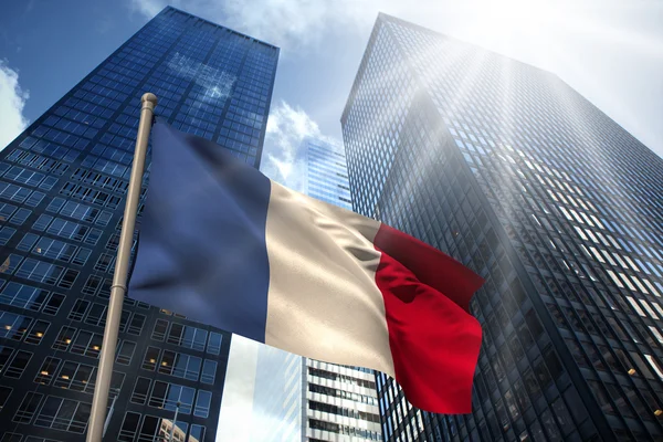 Zusammengesetztes Bild der französischen Nationalflagge — Stockfoto