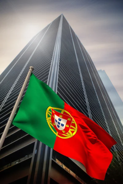 Imagem composta da bandeira nacional de portugal — Fotografia de Stock