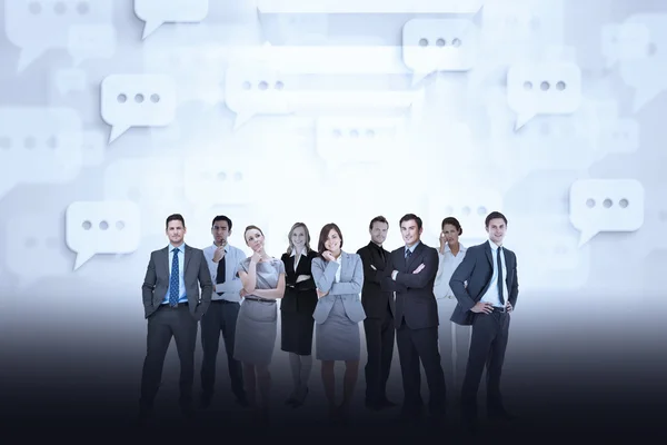 Group of business partners looking at camera — Stock Photo, Image