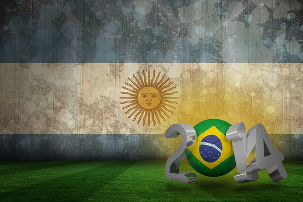 Kompozit kép Brazília world Cup 2014 — Stock Fotó