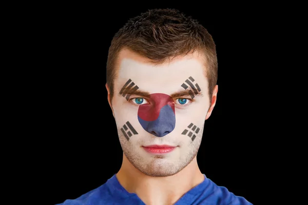 Korea republic fan with facepai — Stock Photo, Image