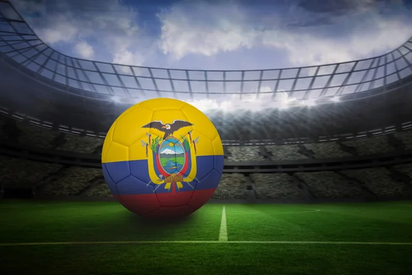 Football in ecuador colours — Stock Photo, Image