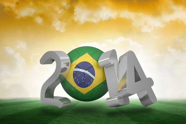 Σύνθετη εικόνα της Βραζιλίας Παγκόσμιο Κύπελλο 2014 — Φωτογραφία Αρχείου