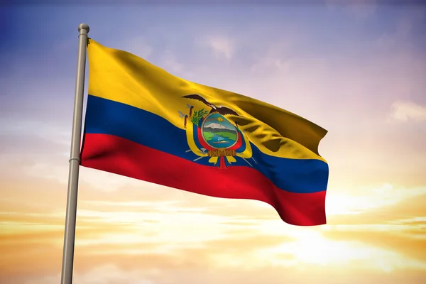 Složený obraz Ekvádoru státní vlajky — Stock fotografie
