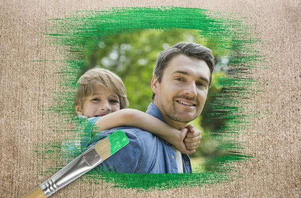 Father and son in the park — Stock Photo, Image