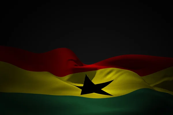 Imagem composta da bandeira ghana acenando — Fotografia de Stock