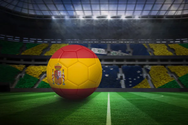 Football in spain colours — Stock Photo, Image