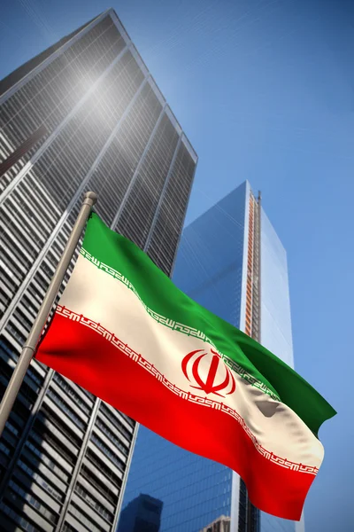 Composite image of iran national flag — Stock Photo, Image
