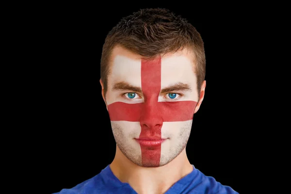 England fan with facepaint — Stock Photo, Image