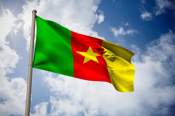 Imagen compuesta de la bandera nacional de camerún — Foto de Stock