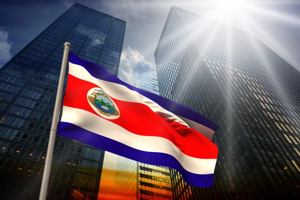 Composite image of costa rica national flag — Stock Photo, Image