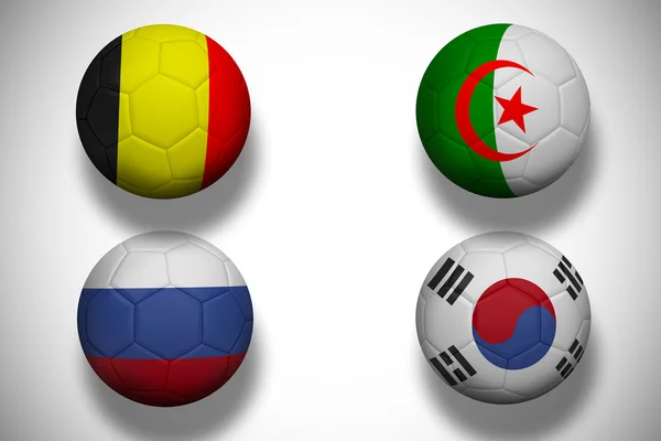 Samengestelde afbeelding van groep h voetballen voor world cup — Stockfoto