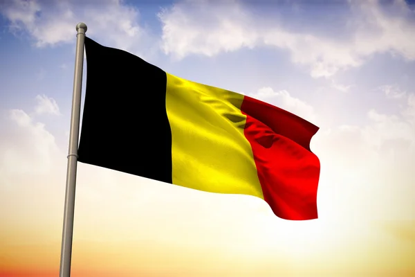 Samengestelde afbeelding van België nationale vlag — Stockfoto
