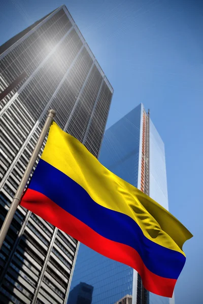 Kompozit kép Kolumbia zászlaja — Stock Fotó
