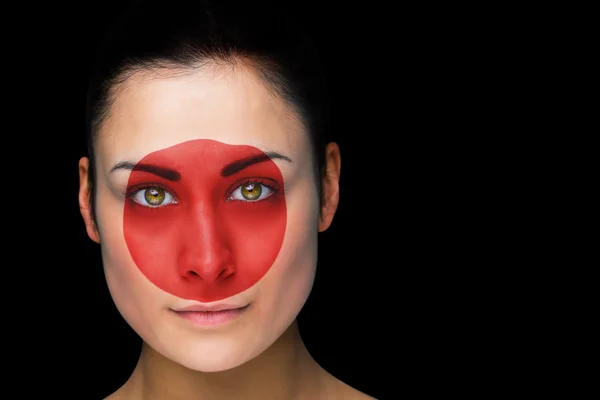 Composite image of japan football fan in face paint — Stock Photo, Image