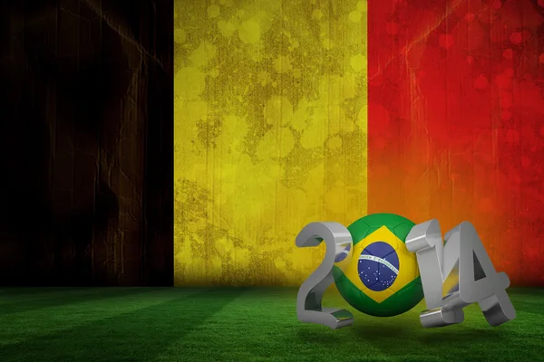 Комментируя имидж чемпионата мира по футболу 2014 года — стоковое фото