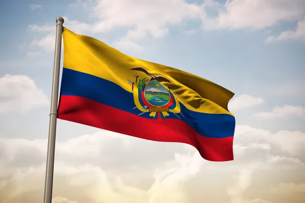 Zusammengesetztes Bild der ecuadorianischen Nationalflagge — Stockfoto