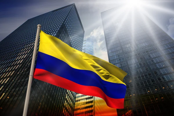 Imagen compuesta de la bandera nacional de Colombia — Foto de Stock